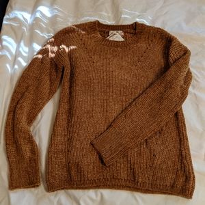 Gold Crushed Velvet Sweater